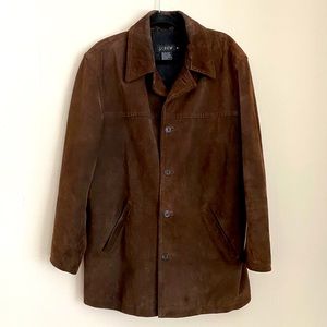 J. CREW Heavy Suede Jacket Wool Lined